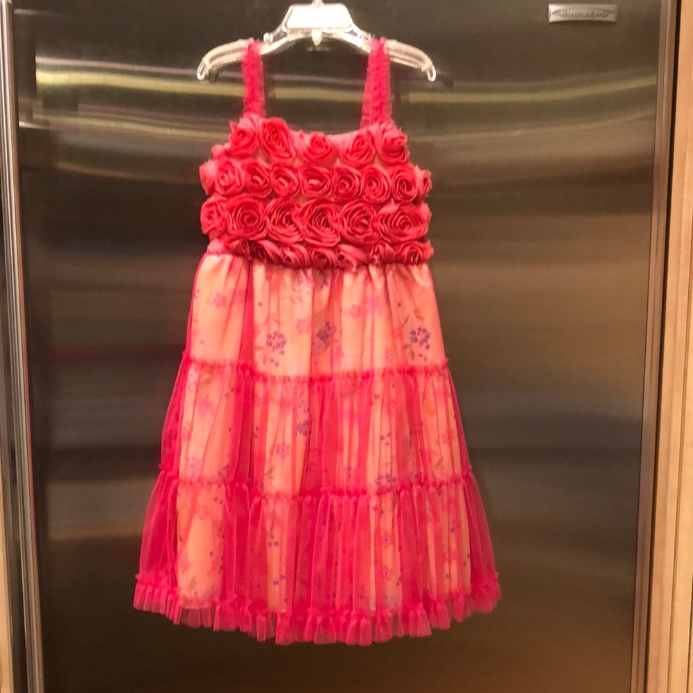 NWT Girls Layered Le Pink Dress